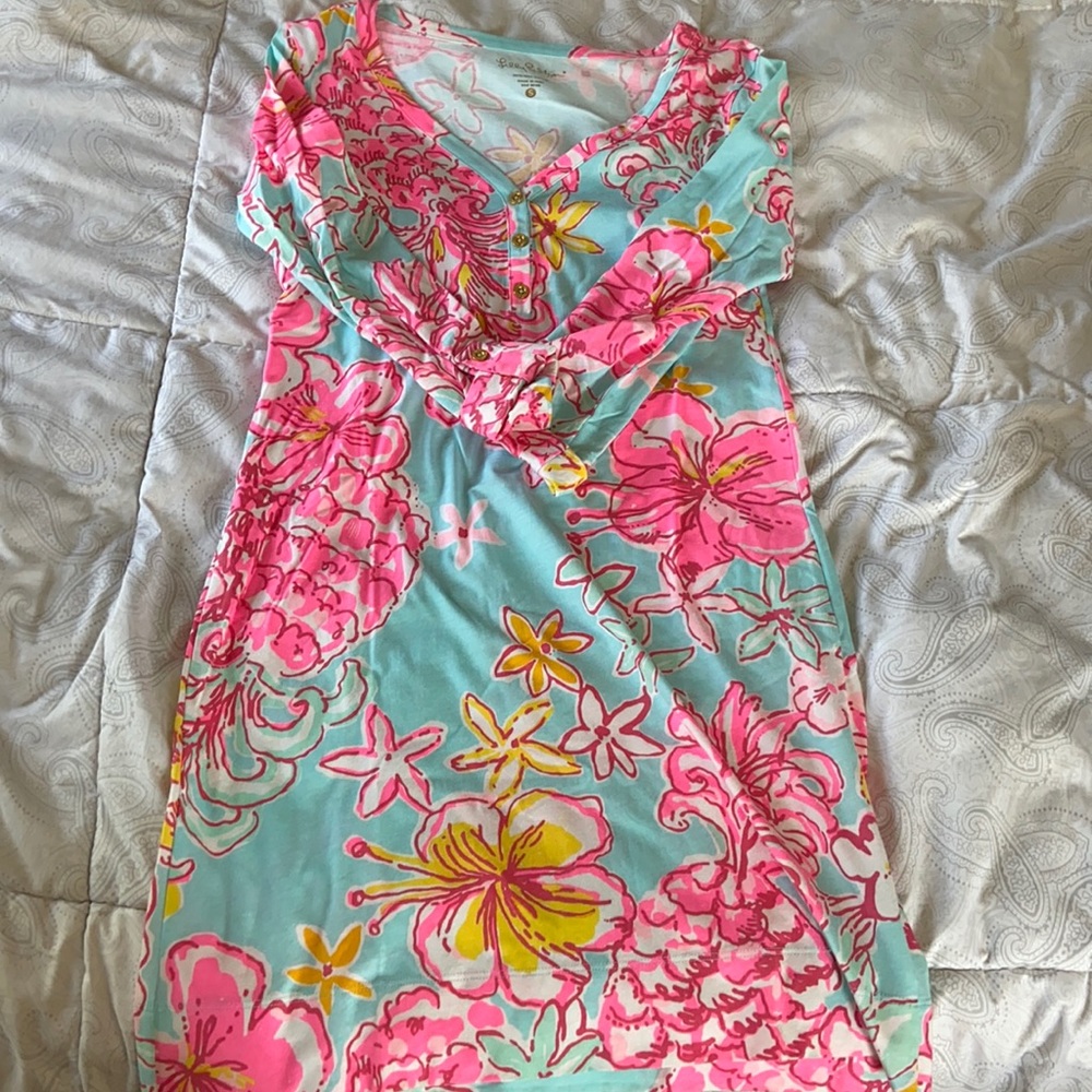 Lilly Pulitzer V-Neck Dress Sz W Small